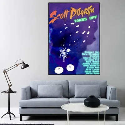 Scott Pilgrim Takes Off Poster Home Room Decor Livingroom Bedroom Aesthetic Art Wall Painting Stickers 5 - Scott Pilgrim Merch