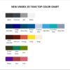 tank top color chart - Scott Pilgrim Merch